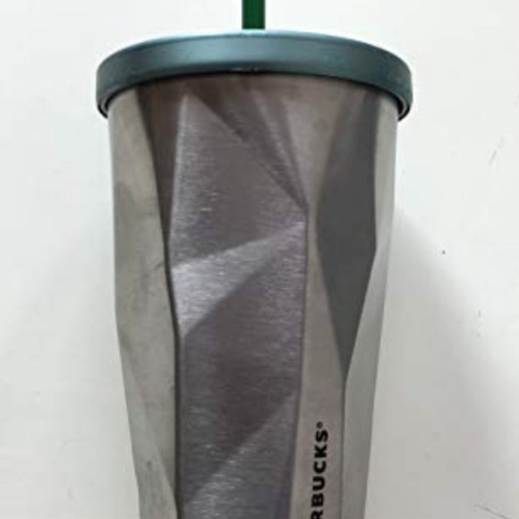 Nwt Starbucks Grande Chiseled Faceted Stainless Steel 16 oz Cold Cup Tuu… - Picture 2 of 5